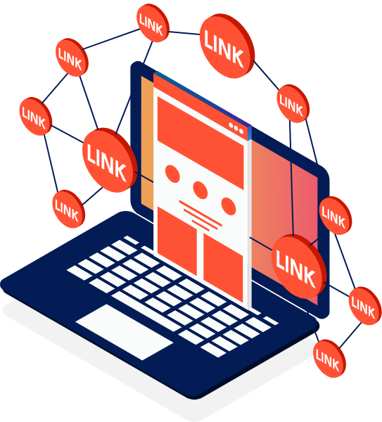 Link building image illustration icon