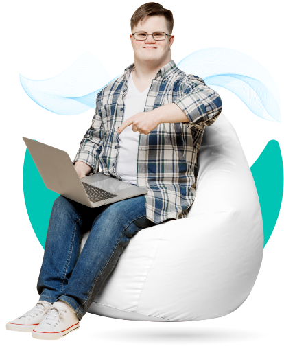 Man with Laptop image illustration icon
